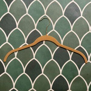 Hangers, Shirt Hanger, Flocked Tan Velvet,# 10 Count